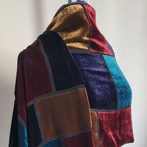 Silylle Vintage Custom Velvet Fringe Burnout Scarf